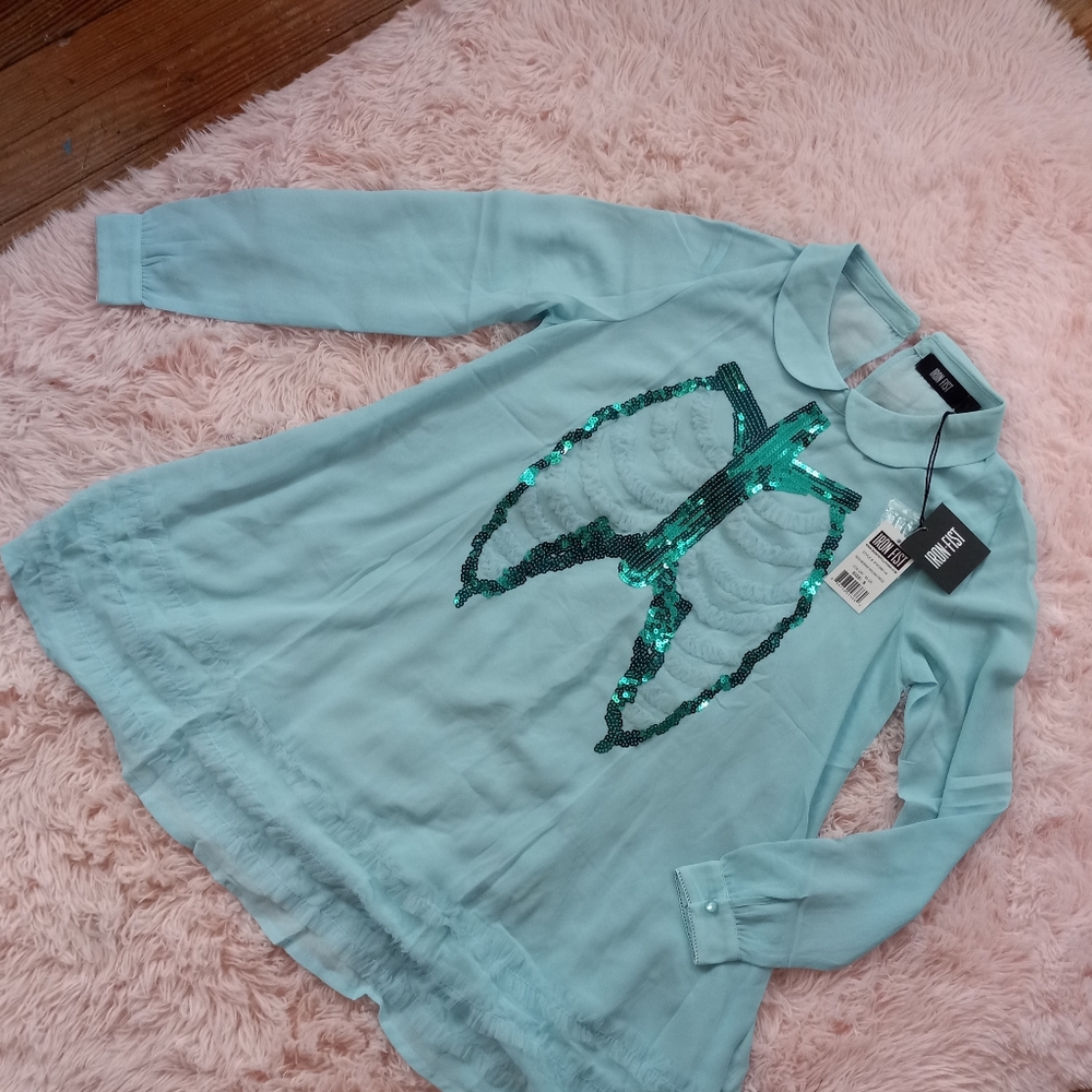 Dead Mermaid NWT Iron Fist babydoll lace dress! Pastel goth/ fairycore! - Picture 8 of 16